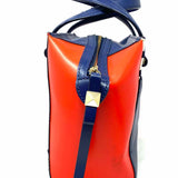 Kate Spade Park Avenue Beau Red White Blue Color Block Leather Satchel