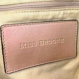 DOLCE & GABBANA Miss Brook Peach Hobo Pearlescent Leather Satchel