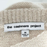 The Cashmere Project Women's White Beige Size M balloon sleeve Cashmere Sweater