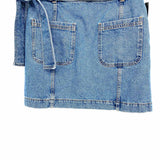 Sezane Women's Blue Size 6 mini Denim Belted Skirt