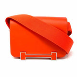 Hermes 2025 Geta in Chevre Mysore Red Flap Leather Crossbody