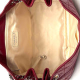 Chanel 2008/09 East West Accordion Red Quilted Leather Made in Italy Satchel