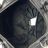 Michael by Michael Kors Grayson Black Boston Croc Embossed Leather Satchel