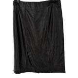 Talbots Women's Black Size 2 pencil Leather Skirt