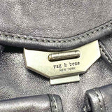 rag & bone Field Small Silver Flap Metalic Leather BackPack