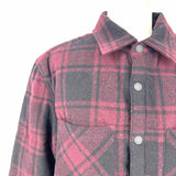 Michael Kors Men's Black Burgundy Size M Plaid Jacket