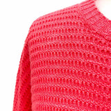 Eileen Fisher Women's Red Size S Crew Linen Textured Sweater