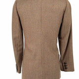 Saint Laurent Women's Brown Size 34/XS Wool Houndstooth Vintage Blazer