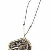 Metal Antique Silver tone Hinged Filigree Coin Purse