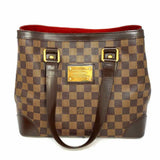 LOUIS VUITTON Hampstead PM Brown Damier Ebene Leather Made in Italy Satchel