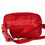 ATHLETA All About Crossbody Nylon Red Zip Mini Waist Bag