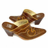 FRYE Phoenix Women's Brown Size 7 Pointed Western Mules