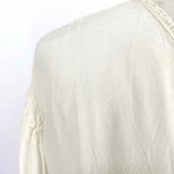 johnny was Teyanna Women's White Sz XXL 3/4 Sleeve Cupra Rayon Sheer Long Sleeve
