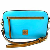 Dooney & Bourke Camera Zip Leather Aqua Rectangle Crossbody