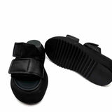 Lofina Women's Black Size 38/8 Platform Leather Slide