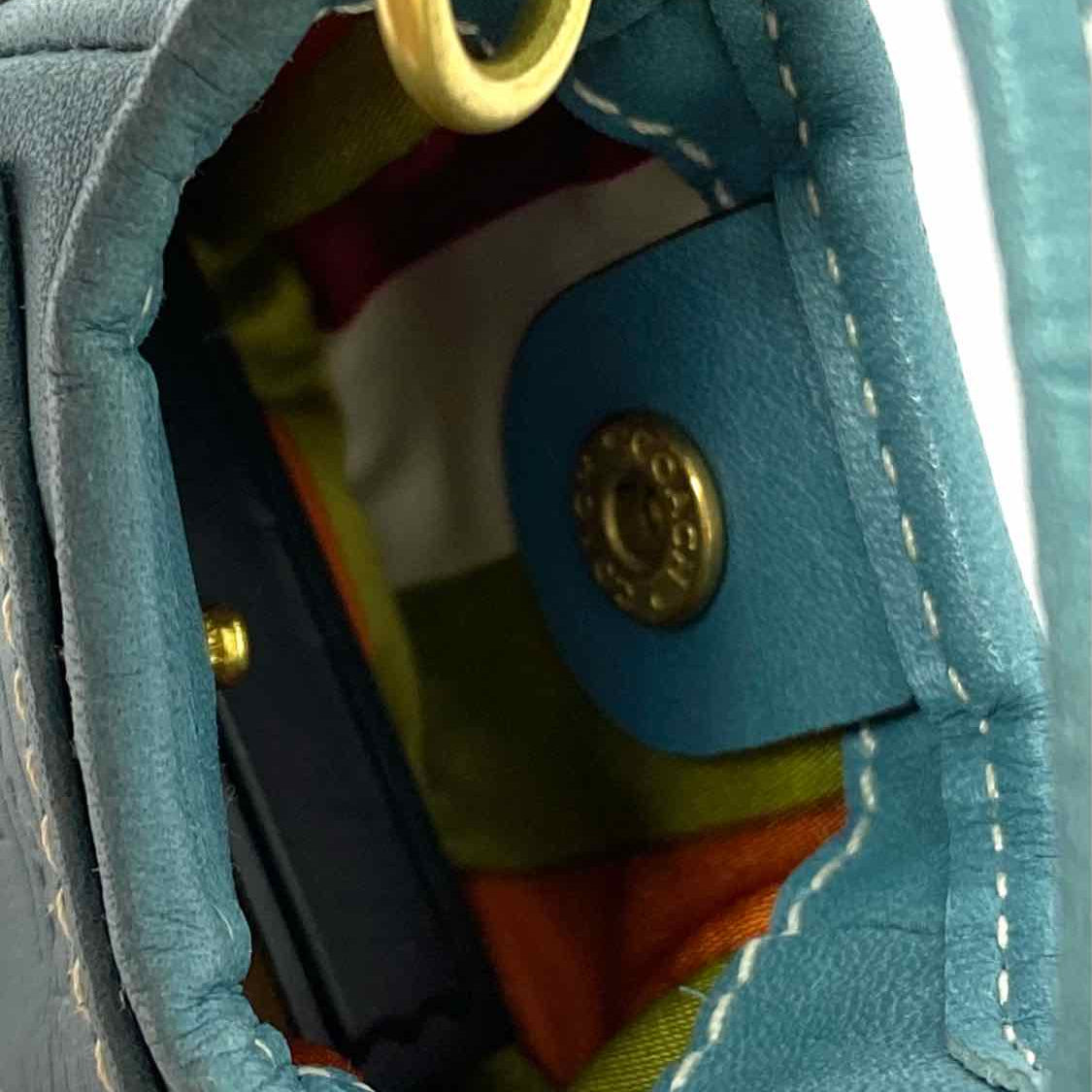 Coach Legacy Ergo Hobo Bag Teal Purse Leather Key Chain