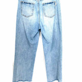 Oliver Logan Women's Blue Size 28/6 Wide Leg Raw Hem Jeans