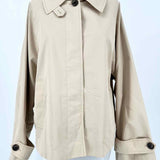 MNG Women's Beige Size M Button Down Water Repellent Jacket