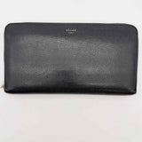 Celine Black Zip-Around Leather Wallet