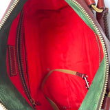 Dooney & Bourke Florentine Red Zip Tassel Pebbled Leather Satchel