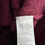 J Crew Women's Burgundy Size L Collared Popcorn Stitch Sweater
