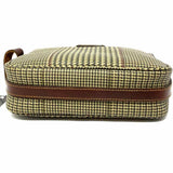 Polo Ralph Lauren Glen Plaid Coated Canvas Brown Houndstooth Clutch