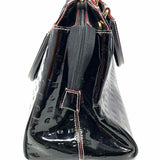 ARCADIA Black Turnlock Signature Patent Leather Tote
