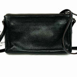 Coach Canyon Quilt Denim Black Blue Zip Top Patchwork Leather Crossbody