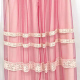 Burberry Women's Pink Size S Maxi Tulle Lace Layered Skirt