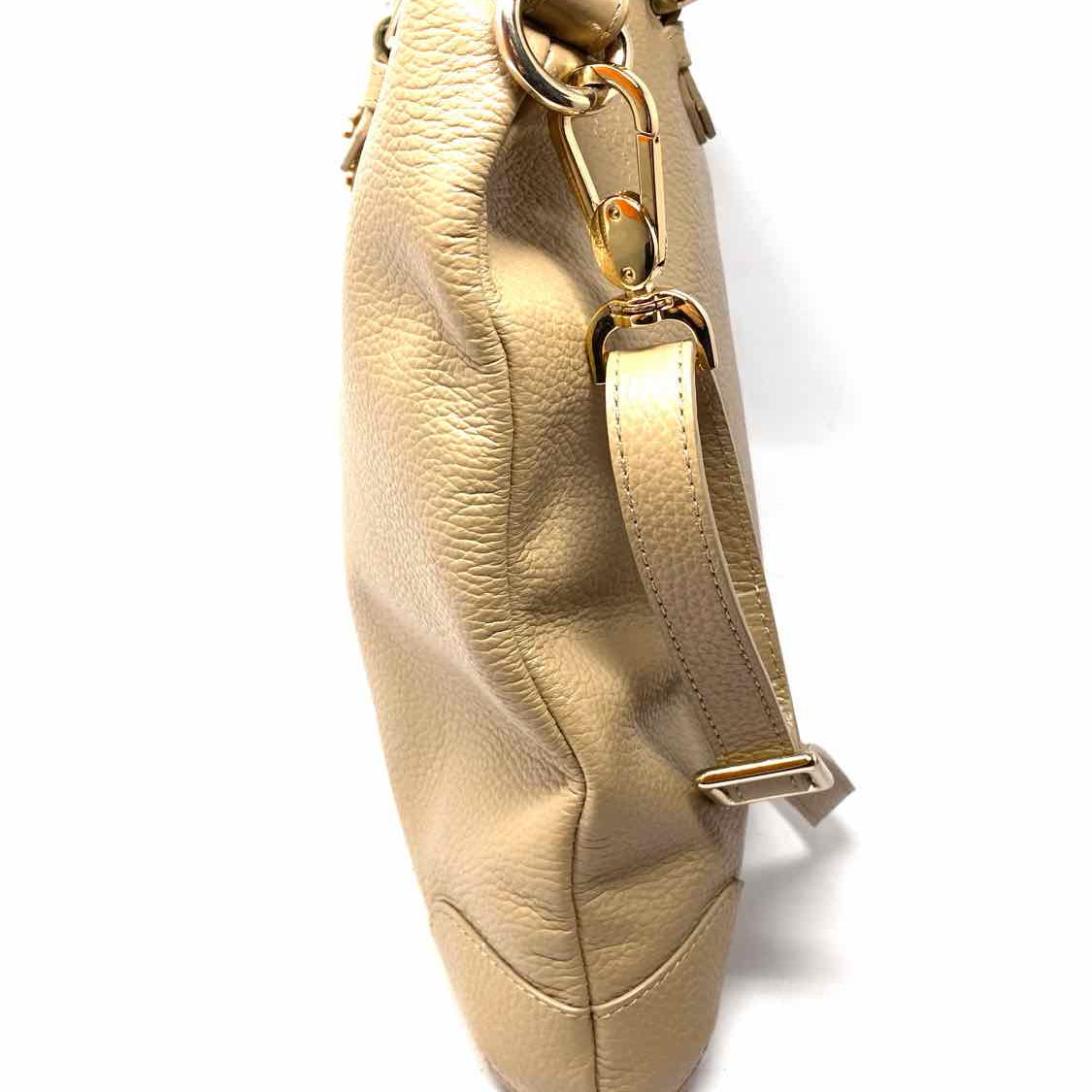 VERSACE COLLECTION Beige Zip Leather Satchel