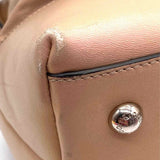 DOLCE & GABBANA Miss Brook Peach Hobo Pearlescent Leather Satchel