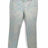 Soft Surroundings Women's Teal Size M Straight Leg Abstract Pants
