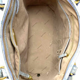 Brahmin Baby Blue Zip Croc Embossed Tote