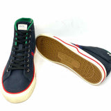 Gucci Men's Black Shoe Size 12 High Top Canvas Web Accent Sneakers