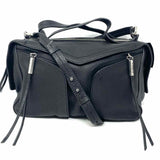 VINCE CAMUTO Group Mika Black Top Handle Pebbled Leather Satchel