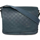 LOUIS VUITTON Teal Flap DAMIER INFINI Leather Messenger Bag
