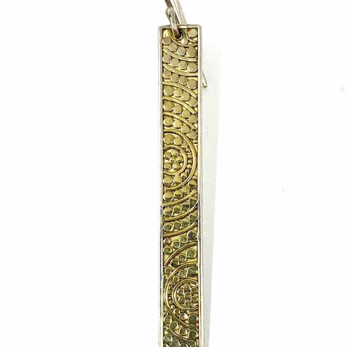 Anna Beck .925 Sterling Two-tone Bar Dangle Earrings