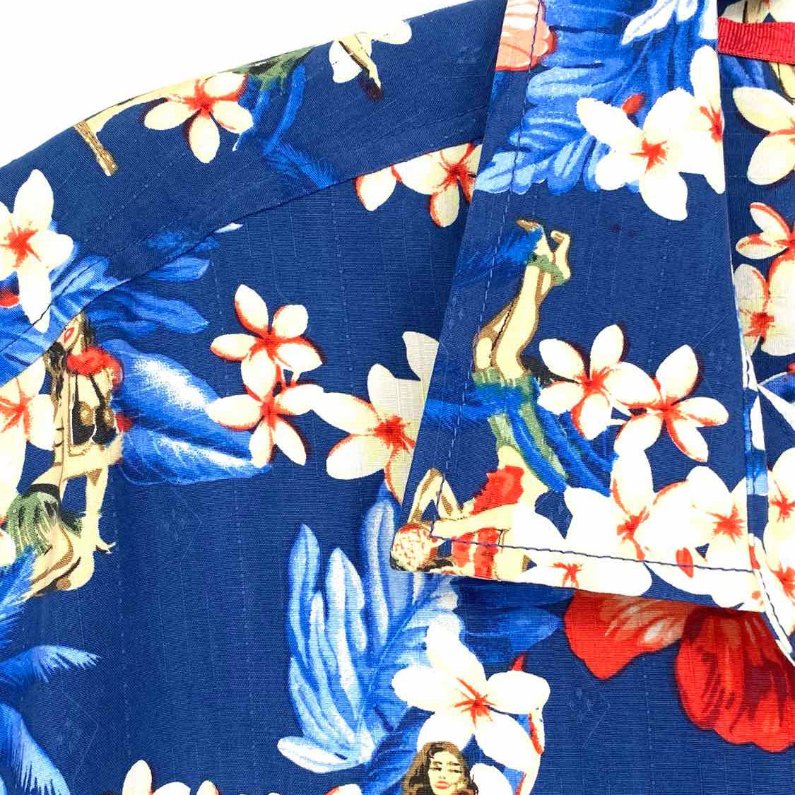 Tommy Bahama Men's Dark Blue Floral Dancers Size L Short Sleeve Shirt