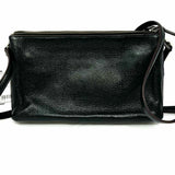 Coach Canyon Quilt Denim Black Blue Zip Top Patchwork Leather Crossbody