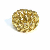 Estate size 5.5 18K Yellow Gold Dome Woven Ring