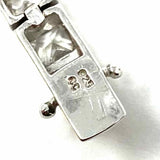 Estate 925 Sterling Silver Tennis 7" Crystal Bracelet