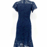 RAOUL Women's Navy Size M Short Sleeve Lace Dress