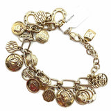 Lauren by RL Gold Tone Charm 9" Bracelet