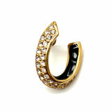 Swarovski Gold Tone Black Horseshoe Crystal Earrings