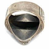 Estate size 8 925 Sterling Silver Tribal Lapis Lazuli Ring