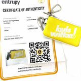 LOUIS VUITTON 2021 Everyday Pochette Cles Virgil Leather Yellow Logo Coin Purse