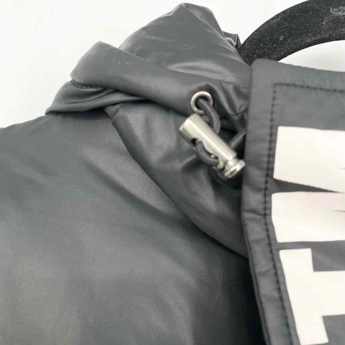 PHILIPP PLEIN Logo Printed Men's Black Size XXL Puffer Coat