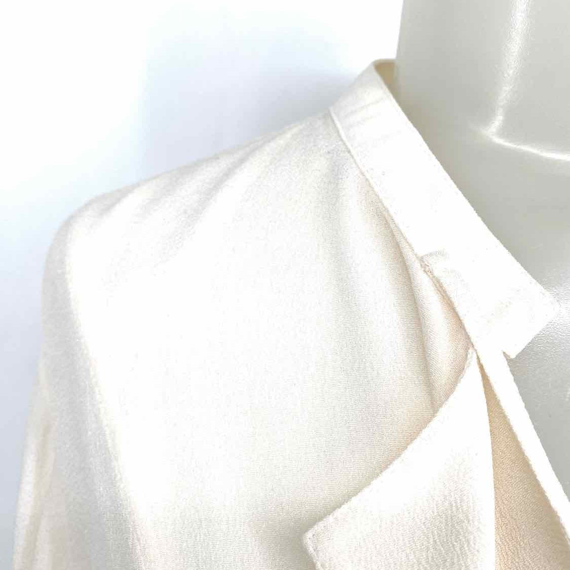 Vince Women's Cream Size XS tunic Silk Long Sleeve