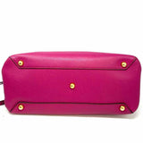Burberry Banner Magenta Pebbled Leather Tote