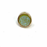 Rain Gold Tone Stud Druzy Earrings